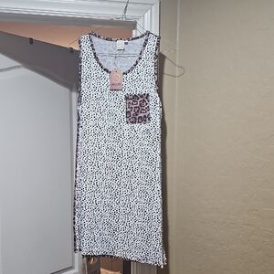 Leopard Print Sleeveless Midi Dress